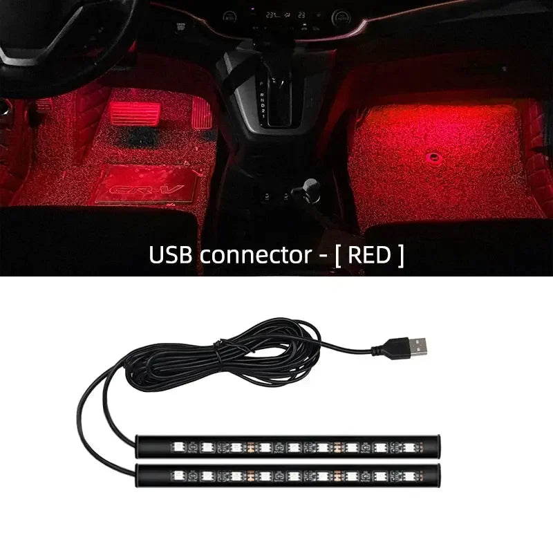 Car Interior LED Strip Light, 5V USB Backlight Kit, Decorative Car Ambient Neon Lamp, Vehicle Accessories, New