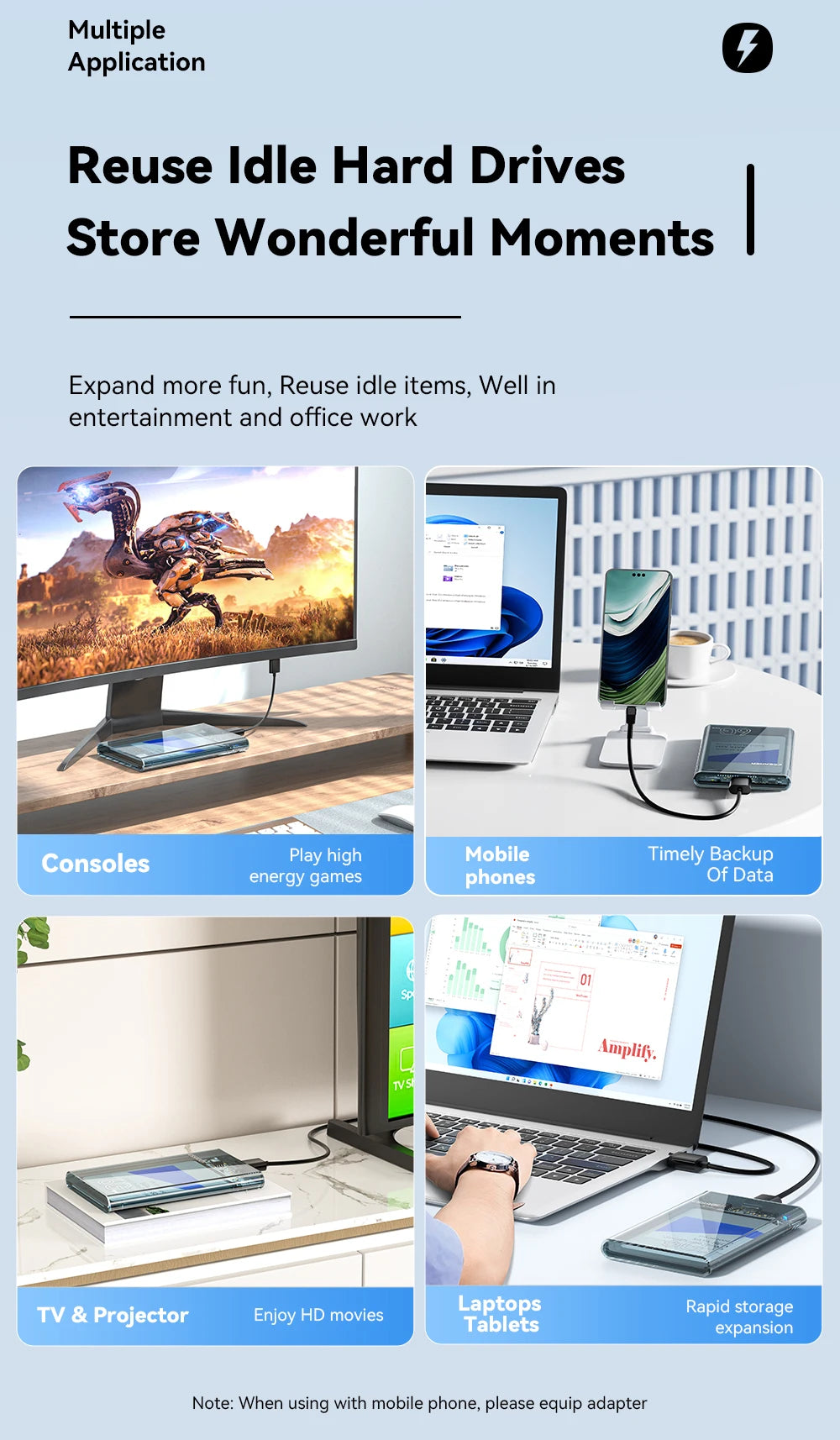 Essager 2.5 pouces SATA boîte USB 3.0 HDD boîtier étuis de disque dur mobiles pour SSD 2.5 pouces SATA boîtier de stockage boîtier de disque dur
