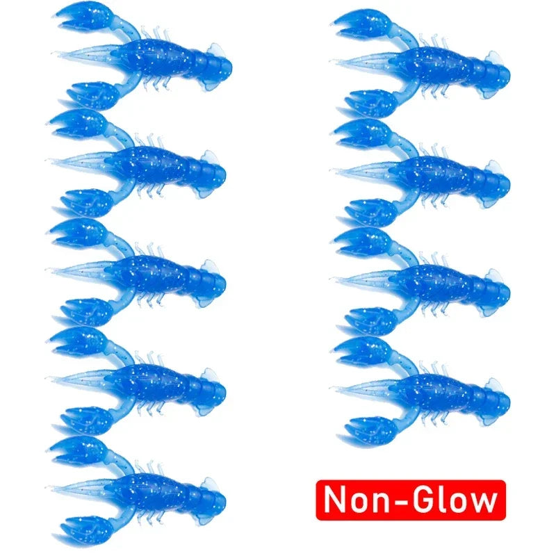 5/10/20 pièces leurres de poisson souples appâts de crevettes artificiels matériel de pêche homard écrevisses ver anguille aiguille nageurs gabarits outils de pêche