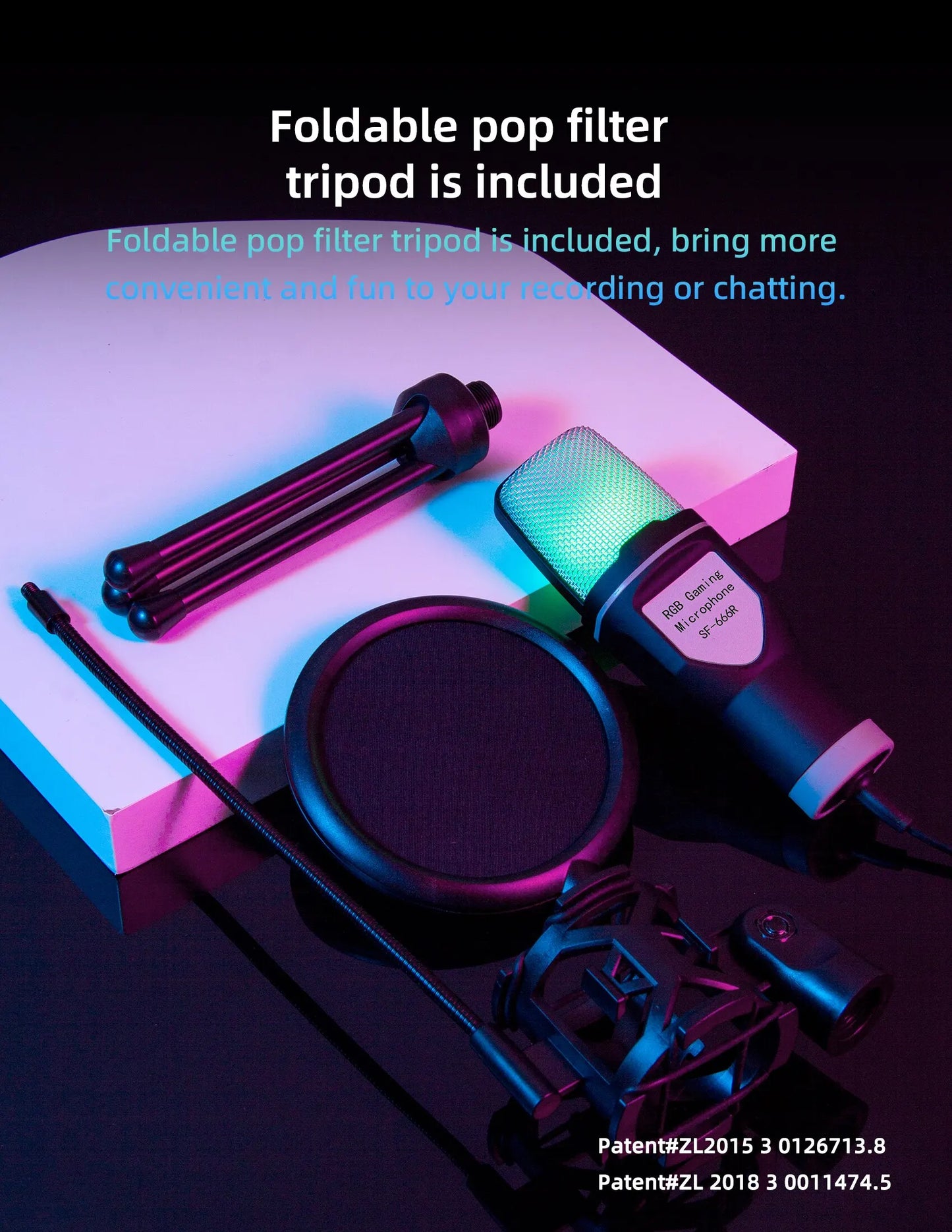 Microphone USB à condensateur pour gaming et podcast – Micro filaire pour PC, streaming et karaoké