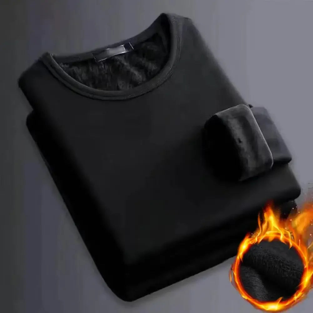 Sous-Vêtement Thermique Velours Homme Hiver — Manches Longues Col Rond