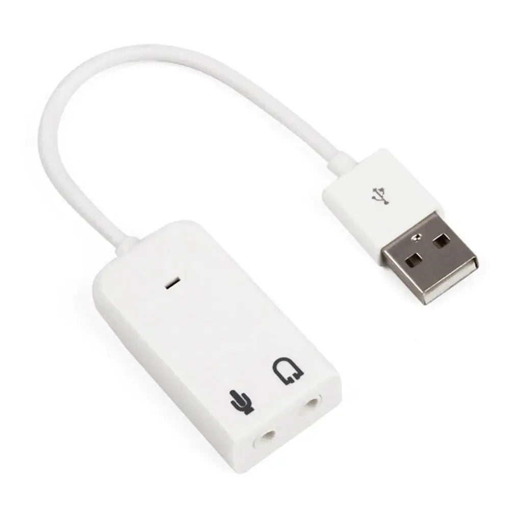 Carte Son USB Externe 7.1 Canaux — Adaptateur Audio Jack 3.5mm Casque & Micro