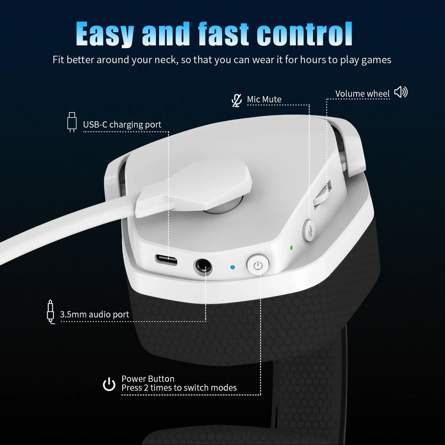 NUBWO G06 Dual Wireless Gaming Headset with Microphone for PS5, PS4, PC, Mobile, Switch 2.4GHz Bluetooth Wireless Headset