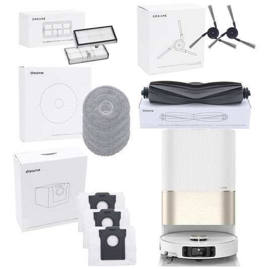 Accessoires pour aspirateur robot — brosse à rouleau, filtre, sac à poussière, vadrouille, brosse latérale