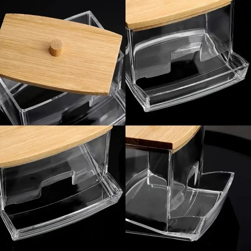 Boite de Rangement Coton-Tige — Organisateur Salle de Bain Pratique