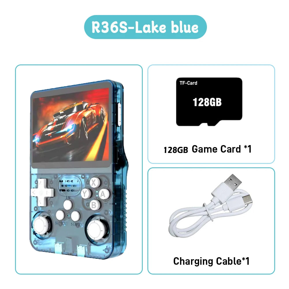 Console de jeu rétro portable 3,5" IPS — 64 Go, plusieurs couleurs, lecteur portable, jeux classiques