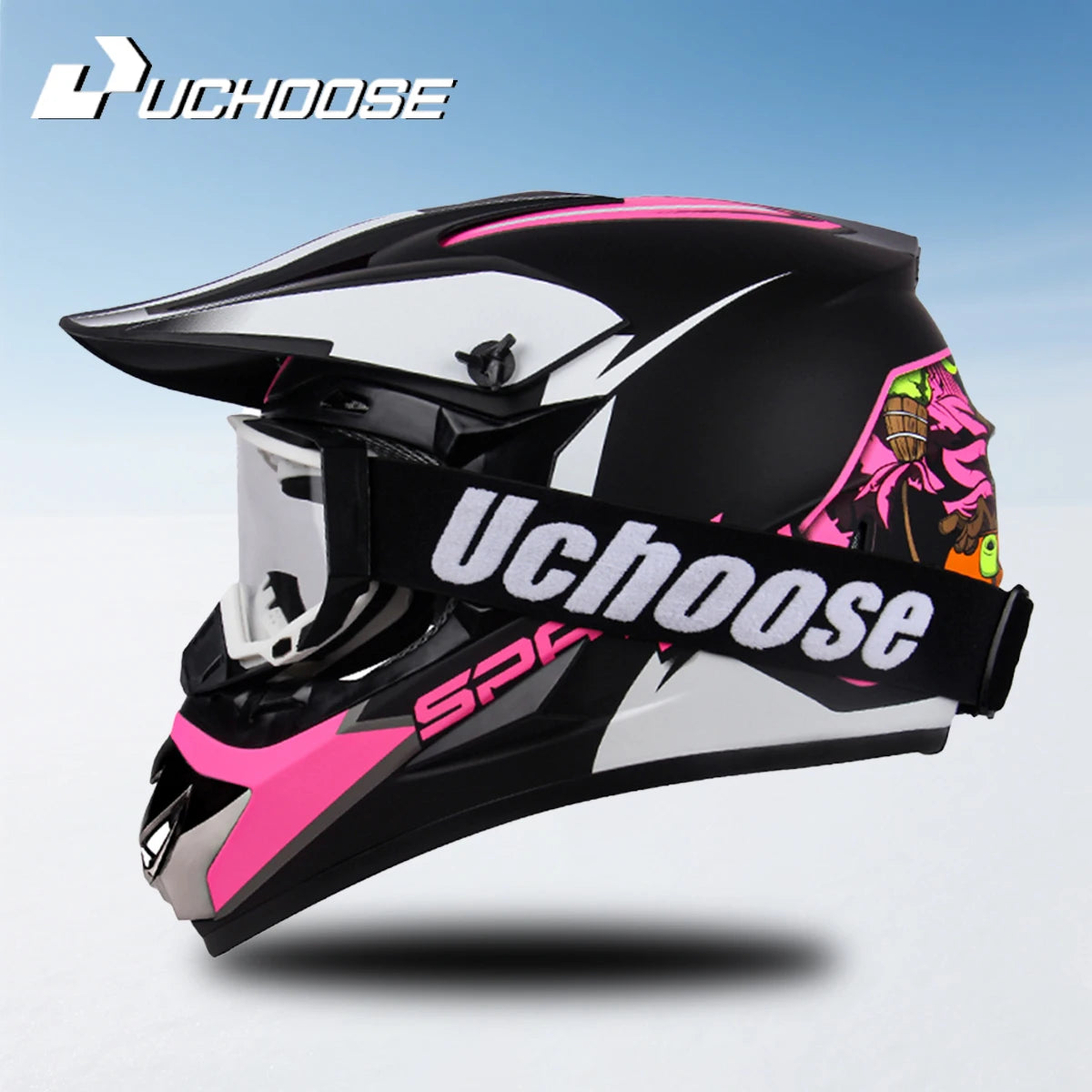 Casque Moto Motocross Enfants Tout-Terrain — Professionnel Lunettes Cadeau