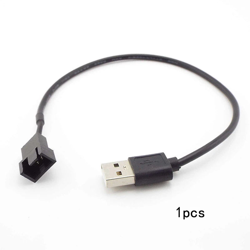 Alimentation USB 5V vers 3 broches 4 broches, câble adaptateur d'alimentation pour ventilateur d'ordinateur portable, câble adaptateur de ventilateur de châssis CPU