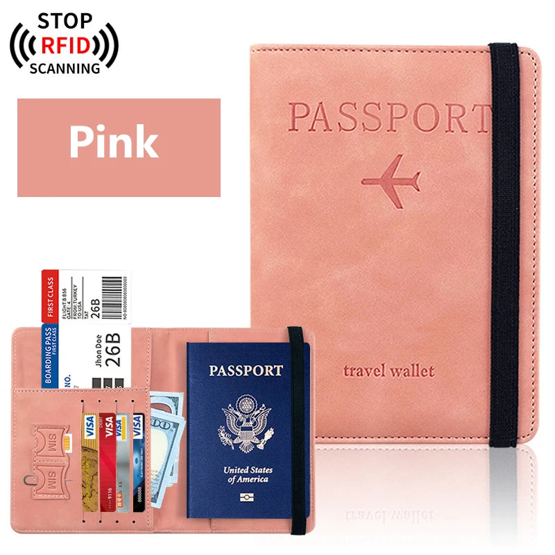 Porte-Passeport Voyage — Étui Portefeuille Accessoires Voyage Homme Femme