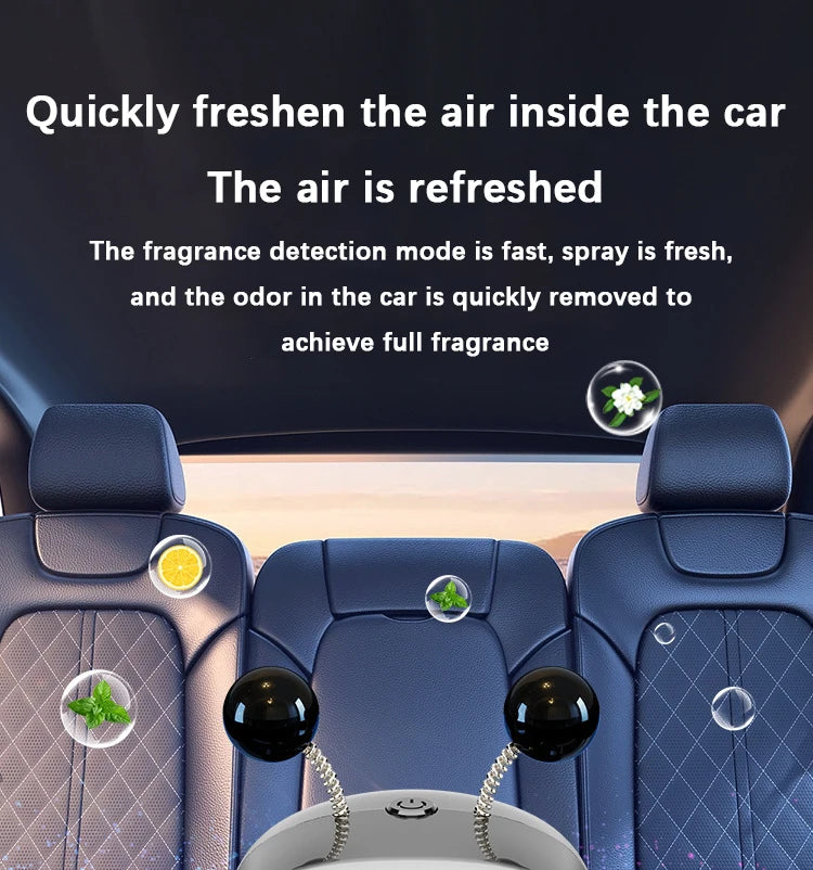 Désodorisant de voiture Intelligent diffuseur d'arôme de voiture Rechargeable AI yeux intelligents 4 niveaux de diffuseur de voiture Intelligent réglable cadeau