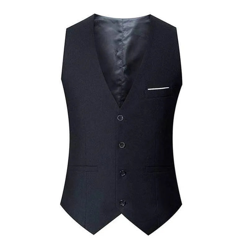 Gilet coupe cintrée pour Homme, noir, gris, bleu marine, Plus, décontracté, sans manches, Business, M-6XL