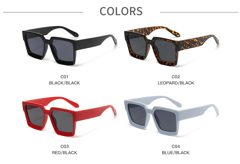 Lunettes de soleil vintage cyclisme carrées — hommes, femmes, rétro, unisexe, populaires, UV400