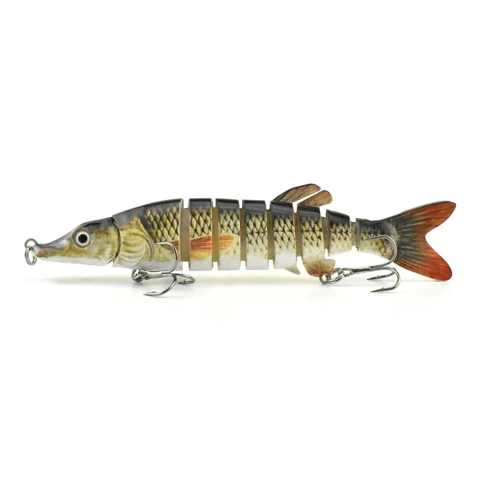Rooblinos leurres de pêche pour bar truite multi-articulé nageurs lent coulant bionique leurres de natation bar eau douce bar d'eau salée
