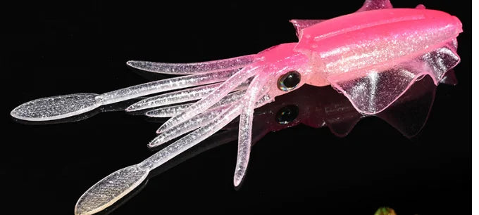 DUODUOYU 1 pièces Mini leurre de pêche au calmar souple 6 cm 2g gabarits de calmar UV lumineux pour leurre de pêche en eau douce appât Wobbler matériel de pêche