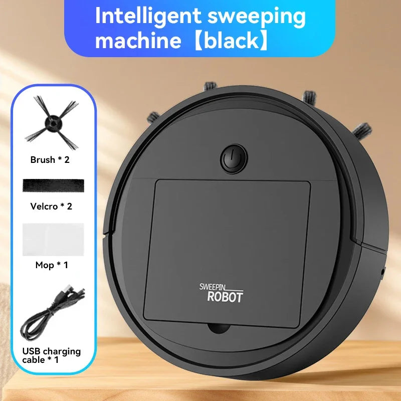 Nouveau robot aspirateur intelligent 3-en-1 2026, puissance d'aspiration 4000 Pa, machine de nettoyage domestique entièrement automatique, charge USB, aspirateur intelligent