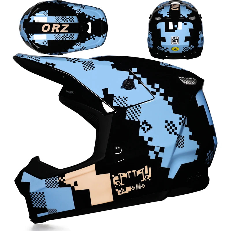 Casque Moto Hors Route Enfants Professionnel — Tout-Terrain Lunettes Cadeau