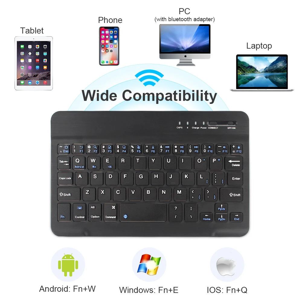 Bluetooth 5.1 Wireless Keyboard Mini Keyboard 200mAh Rechargeable Keyboard Gaming Keyboard for Laptop Tablet Android iOS Windows
