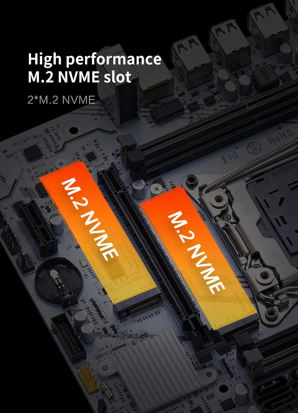 QIYIDA X99 Kit de carte mère LGA2011-3 Xeon E5 2680 V4 DDR4 16GB (2x8gb) PC4 SATA PCI16x3.0 NVME M.2 ordinateur de jeu
