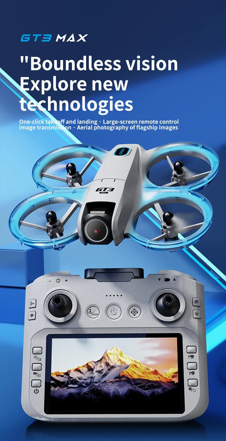 Drone 8K HD — grand écran, flux optique, moteur brushless, évitement intelligent d'obstacles, UAV