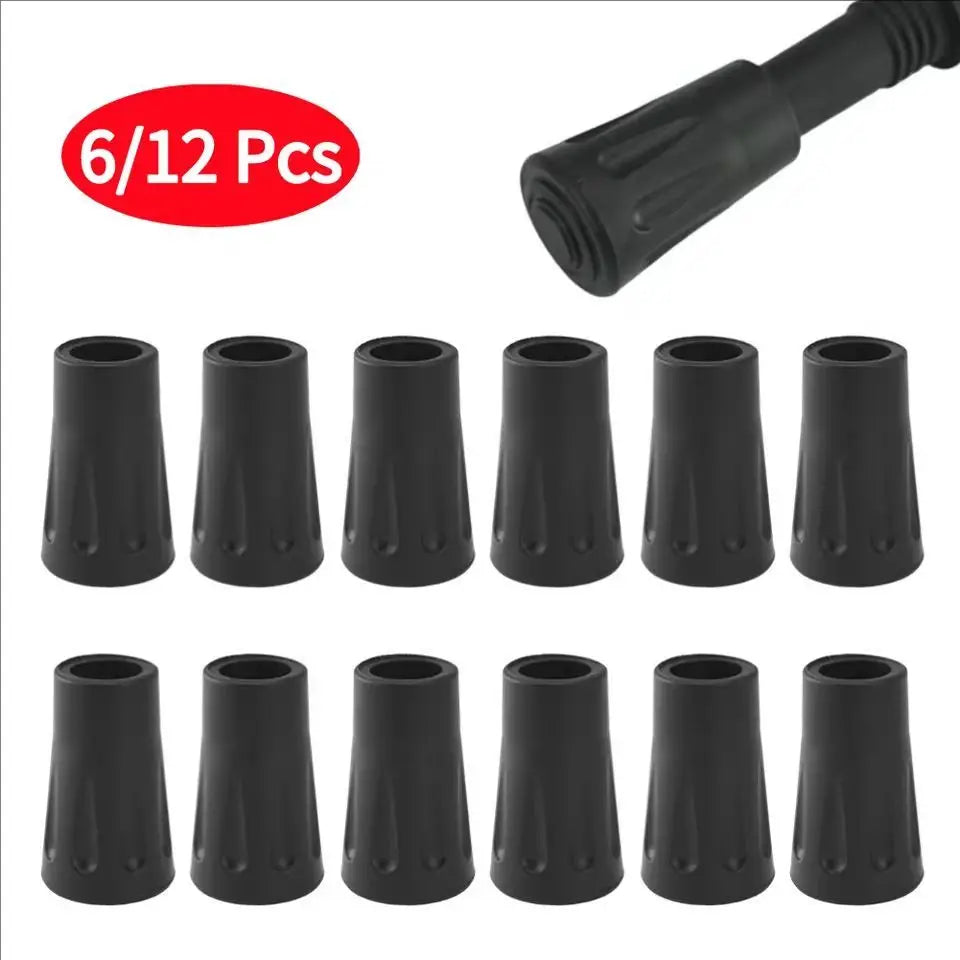 Capuchons de protection antidérapants pour bâtons de trekking, 6/12 pièces, couvre-bas de bâton de marche, coussinets de protection légers pour l'escalade et la randonnée