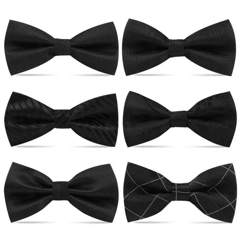 1 pieza pajarita para hombre, pajarita negra para boda, corbata de lazo ajustable, pajarita clásica, corbata de mariposa, corbata doble para adulto, regalo de negocios