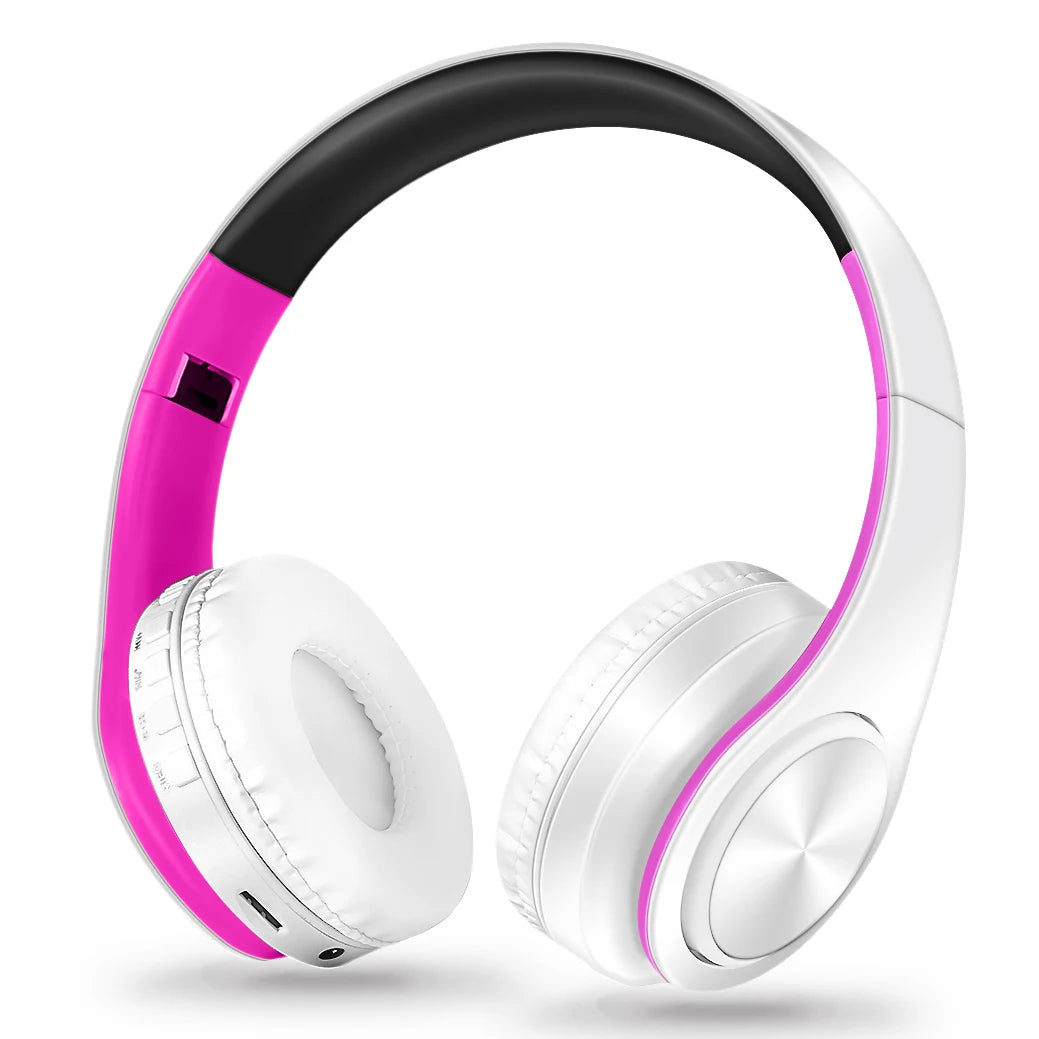 Casque sans fil Bluetooth pour hommes — cadeau doré, stéréo, jeu, micro intégré, universel smartphones
