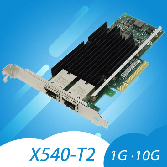 X540-T2 Chipset Intel PCIe x8 double cuivre RJ45 10Gbps Port Ethernet carte réseau PCIE-X8 X16