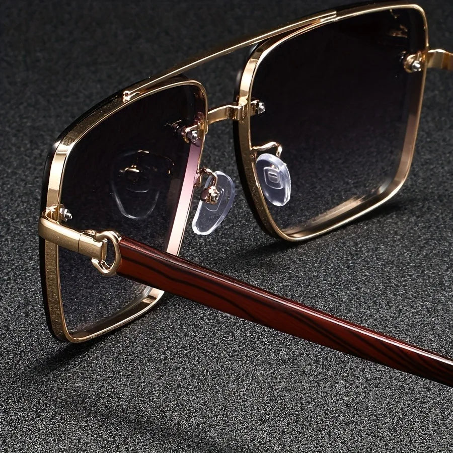 Lunettes de soleil carrées pour hommes — vintage, femmes, mode, rétro, 2025