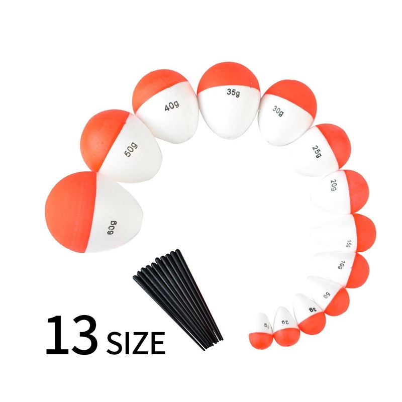 Flotteurs de pêche en mousse EVA 5 pièces — bouées, appâts, 2g à 60g, accessoires pêche