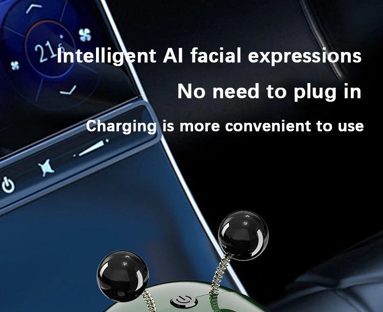 Désodorisant de voiture Intelligent diffuseur d'arôme de voiture Rechargeable AI yeux intelligents 4 niveaux de diffuseur de voiture Intelligent réglable cadeau