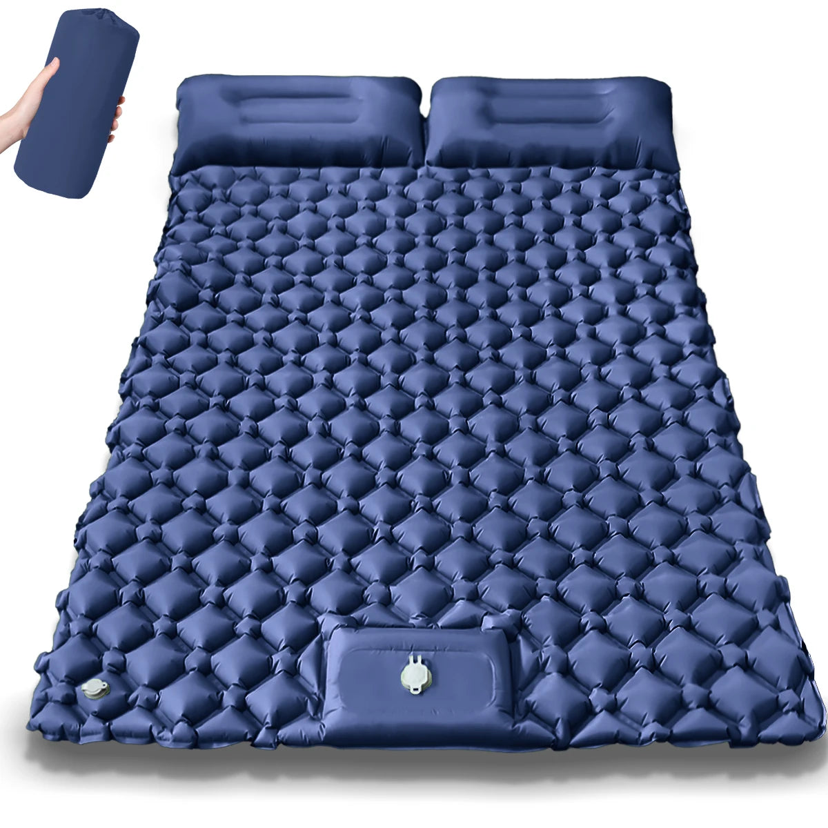 Tapis de couchage pliant pour Camping en plein Air, matelas gonflable de plage avec oreillers, tapis d'air ultraléger pour voyage et randonnée, nouveau