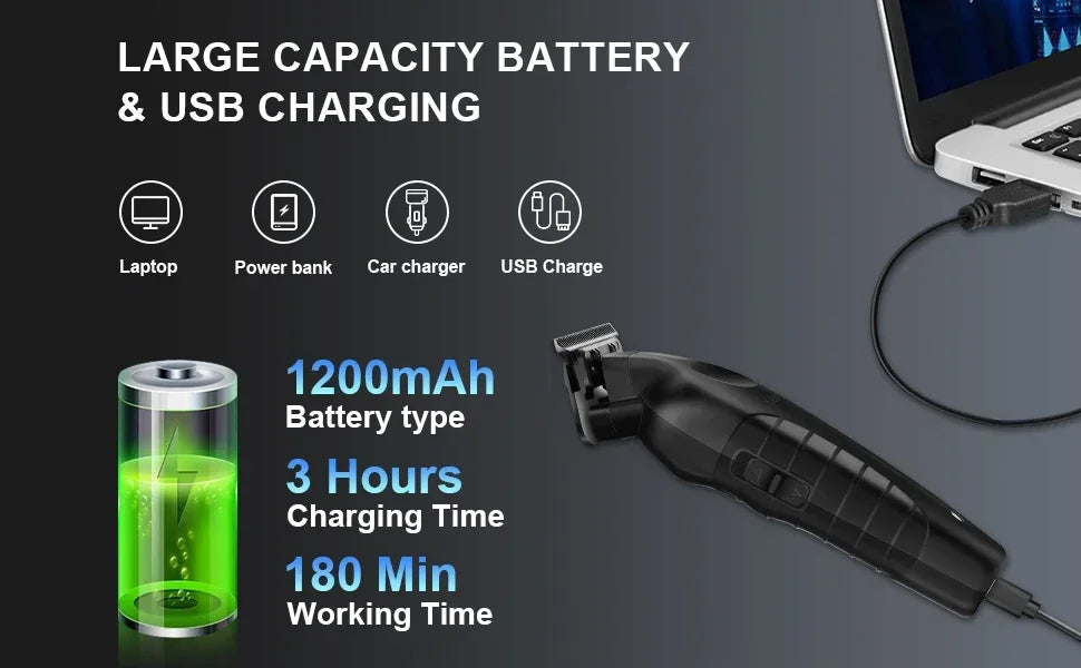 Kemei cortadora de pelo Km-809A Km-2299 Km-2024 cortadora de barba inalámbrica UBS Recargable potentes cortadoras de pelo eléctricas para hombres