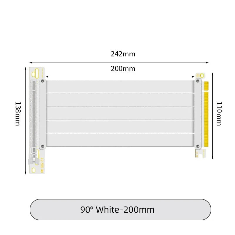 Câble Riser PCI-E 3.0/PCI-E 4.0 X16, carte vidéo, extension Flexible haute vitesse blindée EMI, rallonge PCI Express Gen 4 GPU