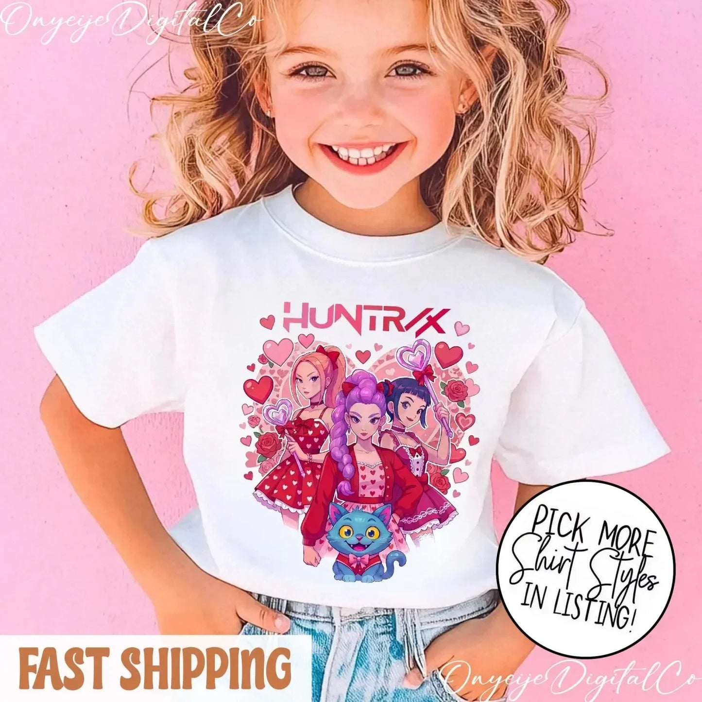Kpop Devil Hunter Kids Short Sleeve T-Shirt, Spring/Summer, Harajuku Style, Gift for Boys and Girls 2026