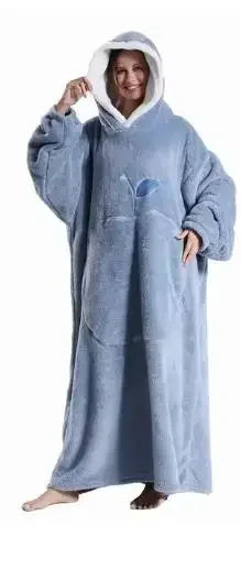 Men's and Women's Extra Long Lace-Up Hooded, Long Sleeved, Untied, Wearable