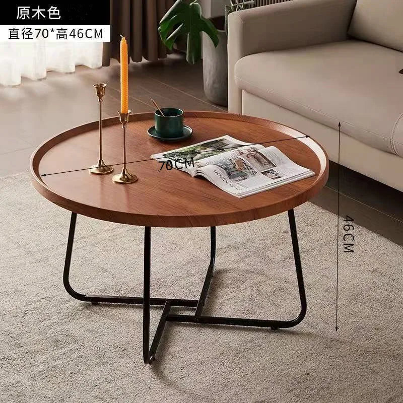 Table basse multifonctionnelle — salon minimaliste moderne, table d'appoint combinée circulaire, maison