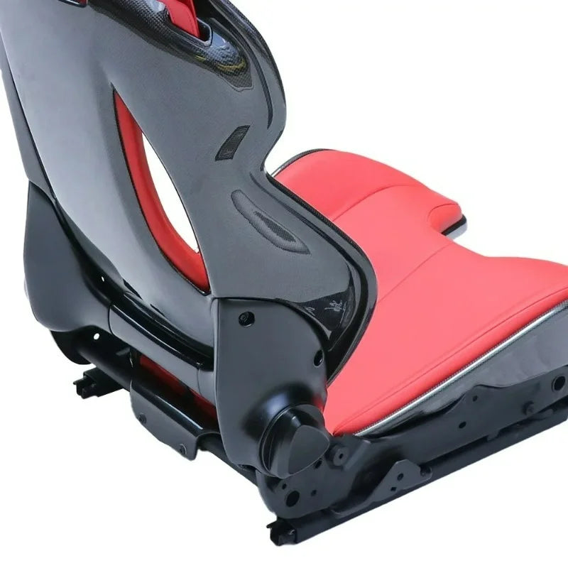 Siège de course enveloppant — appui-tête en fibre de carbone, broderie, supercar, durable