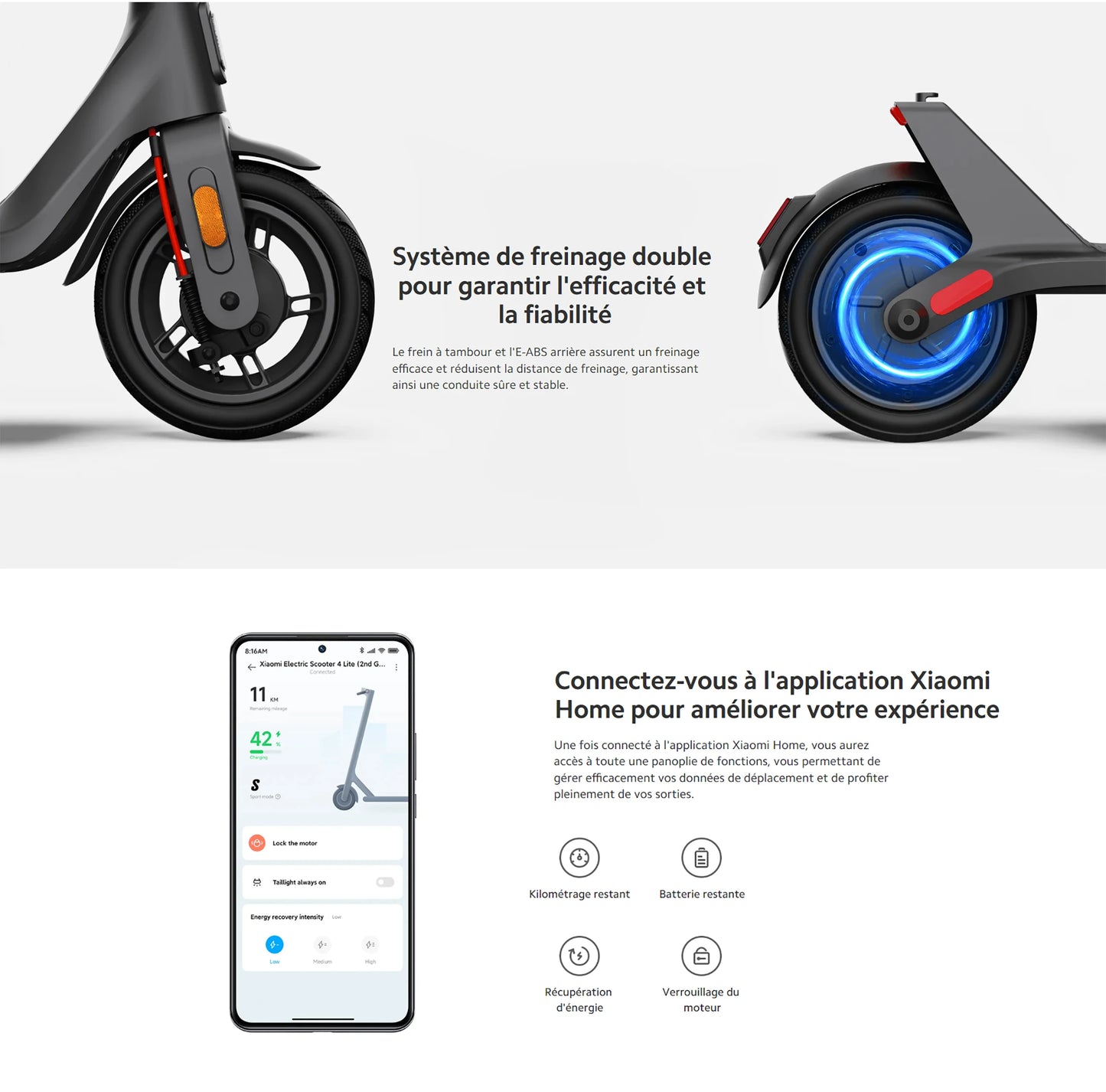 Trottinette Électrique — Pneus 10", 25 km/h, Moteur 300W, Conduite Confortable