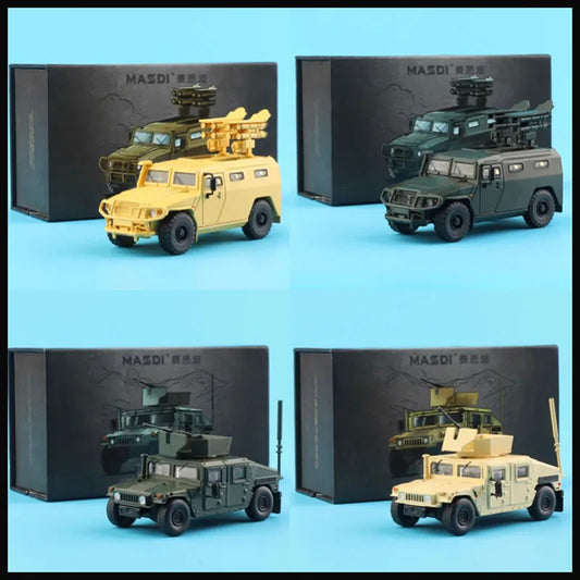 MASSDI 1/64 H1 M1151/Tanque tigre modelo militar de aleación para coche, colección clásica para adultos, exhibición, regalo, juguete para niño