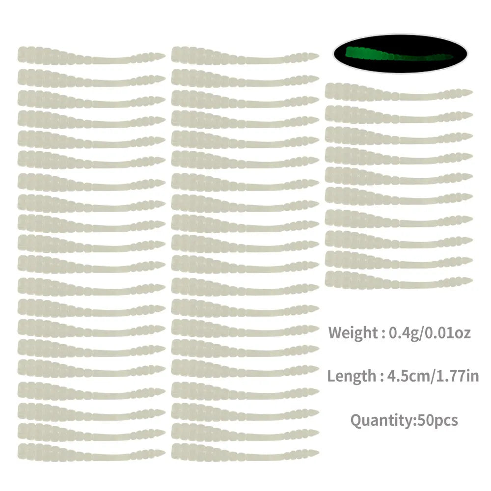 Leurre souple en silicone 4,5 cm avec queue en T — nageur, pêche carpe, black-bass, brochet