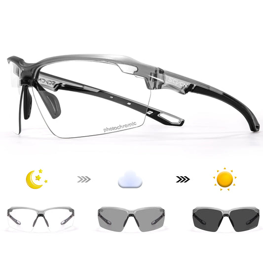 Lunettes de cyclisme photochromiques UV400 — sports de plein air, course, VTT, vélo de route, hommes et femmes