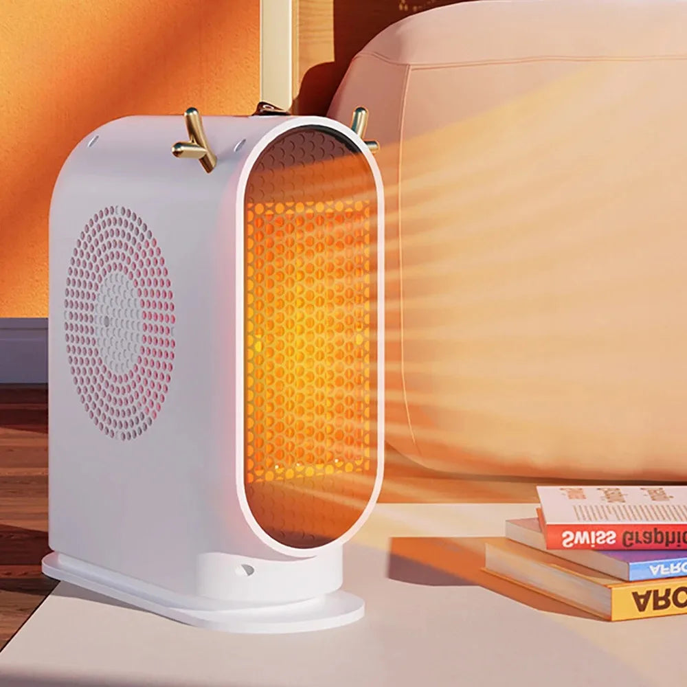 Chauffage électrique de bureau 500W, Portable, pour la maison, Thermostat Intelligent, ventilateur, chauffage électrique d'hiver, outils de chauffage
