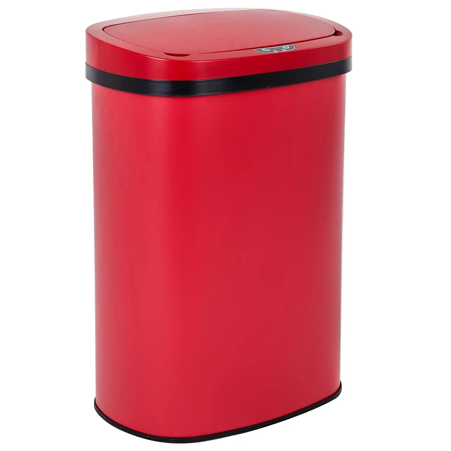 BestOffice 13 Gallon Trash Can with Lid Automatic Touchless Garbage Can Odor Control Modern Oval Design | Easy to Clean