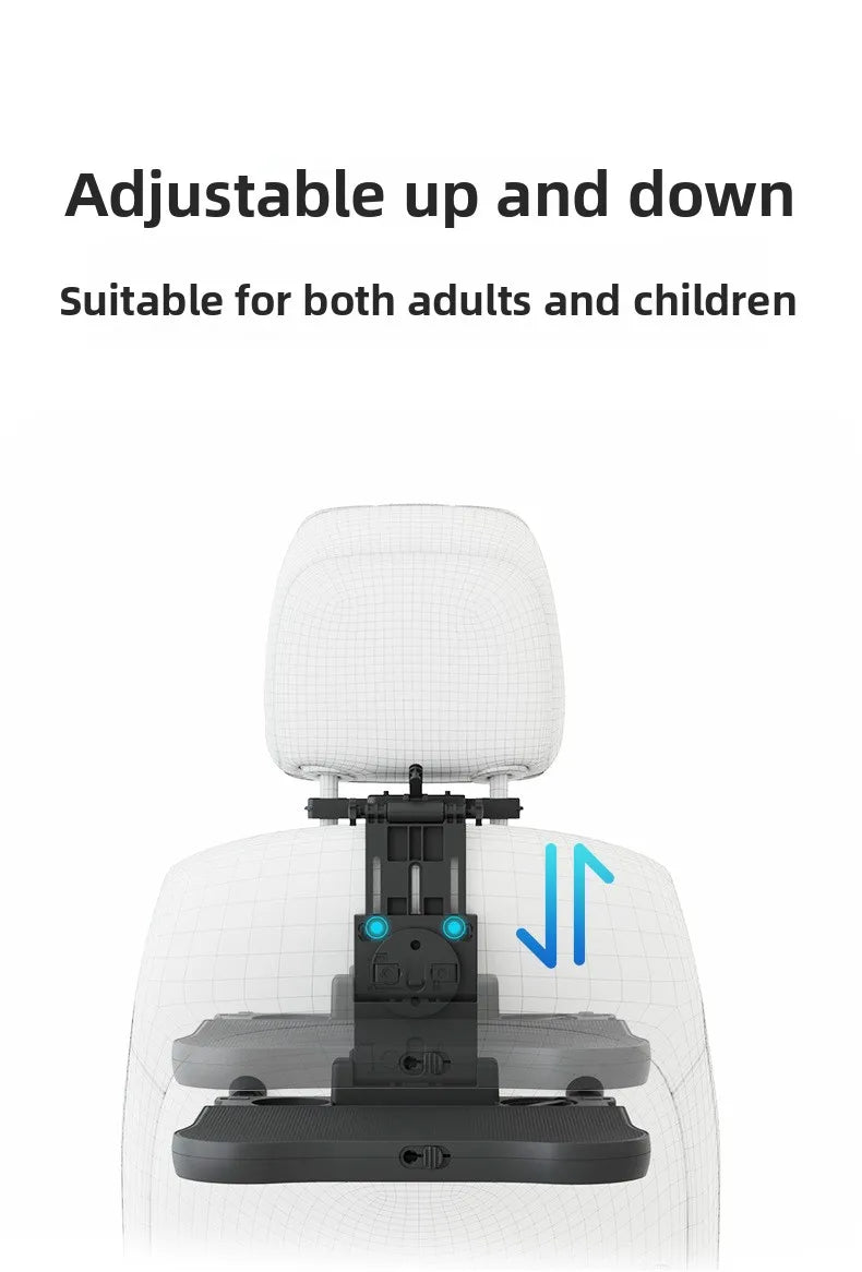 360 °   Table rotative pour plateau de voiture – Support de siège arrière en ABS, porte-ordinateur portable et porte-boissons pour les voyages sur route
