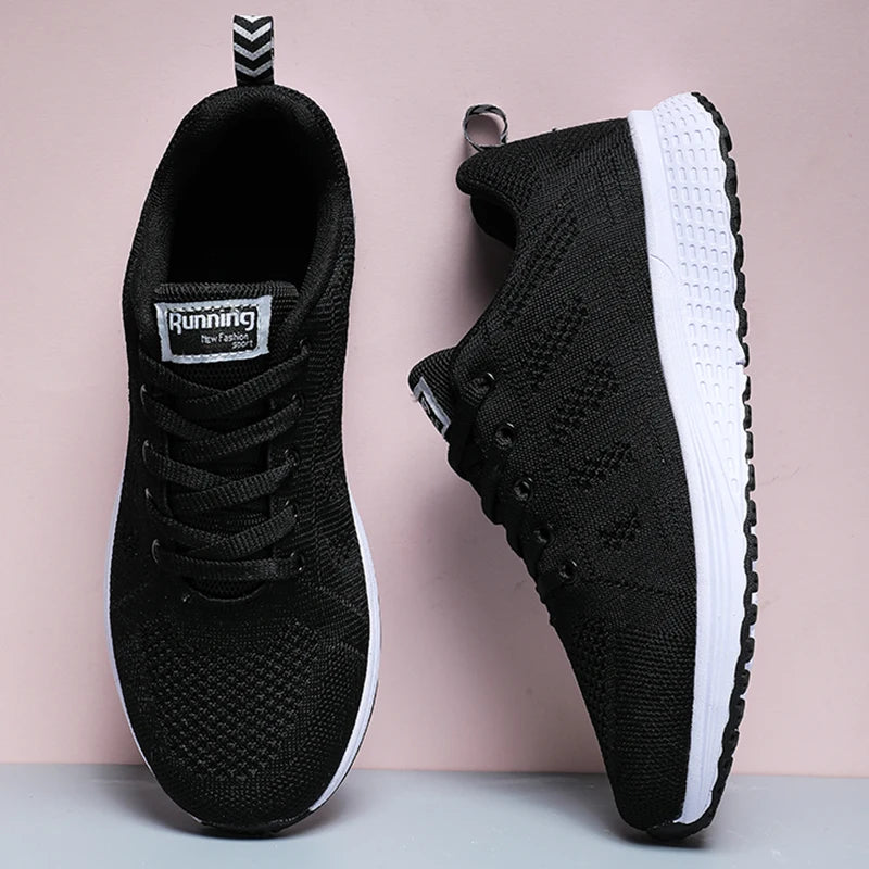Women's fashion lace-up sneakers, designer women's athletic shoes, breathable shoes, original women's tennis shoes.