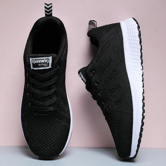 Baskets Femme Mode à Lacets — Sport Respirantes Tennis