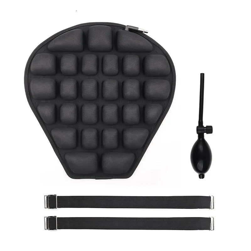 3D Black Foam Motorcycle Seat Cushion, Soft, Comfortable, and Breathable, EVA Seat Covers, Mat, Electric Bike Accessories