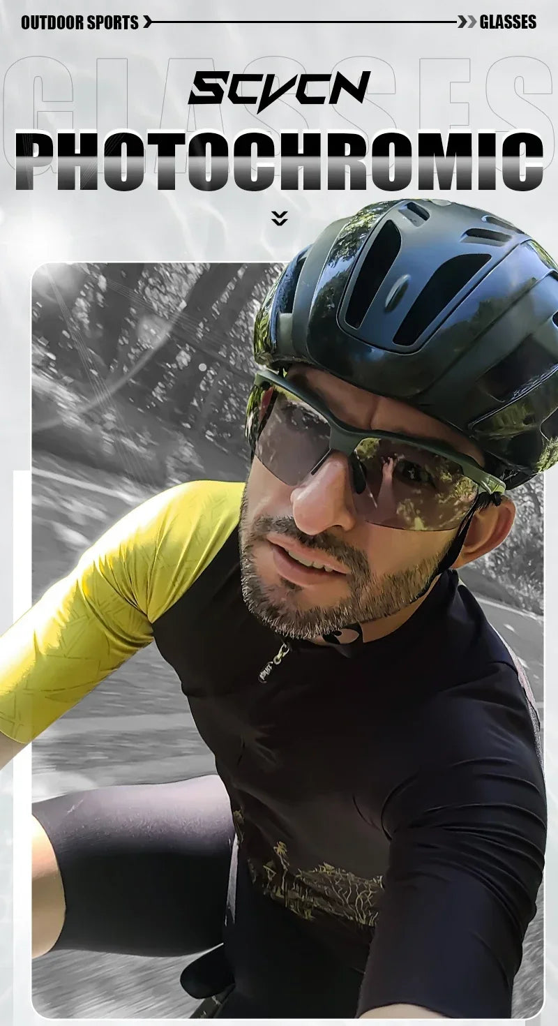 Lunettes de randonnée polarisées SCVCN, lunettes de cyclisme UV400, lunettes de vélo, lunettes de sport de plein air, équipement de course à pied et de camping