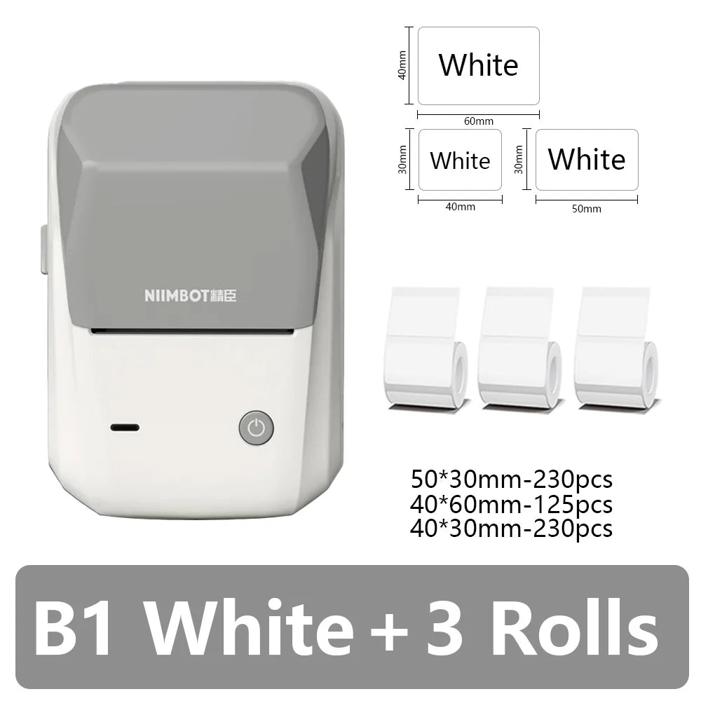 Niimbot B1 Mini impresora térmica portátil autoadhesiva etiquetadora de bolsillo impresora de etiquetas Bluetooth Niimbot B1