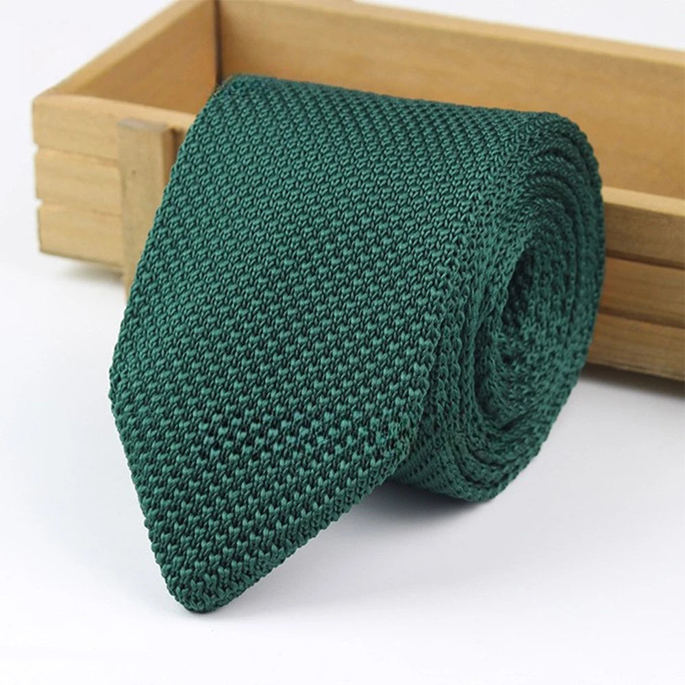 Cravate homme tricotée dégradée — slim, classique, tissée, étroite